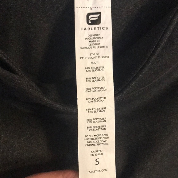 Dark Grey Fabletics Cropped Leggings Size- Small - Picture 6 of 6